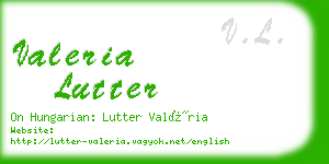 valeria lutter business card